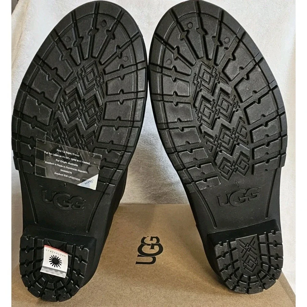 Ugg NIB Black Sienna Matte Rain Boots Women's Size 11 - Picture 3 of 8